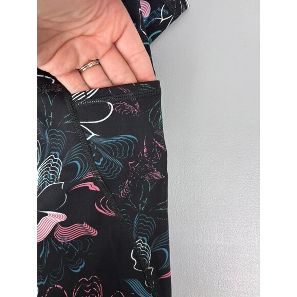 Sweaty Betty women's 8 black patterned power 7/8 length athletic leggings - Picture 6 of 7